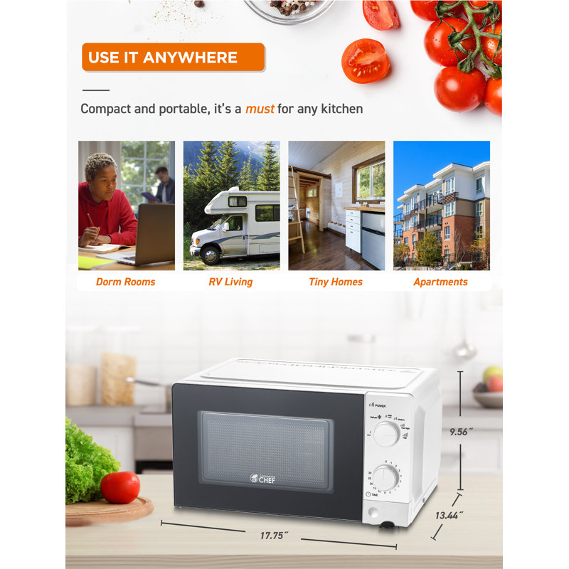 CHM Series Commercial Chef 0.6 cu ft. 700-Watt Countertop Microwave