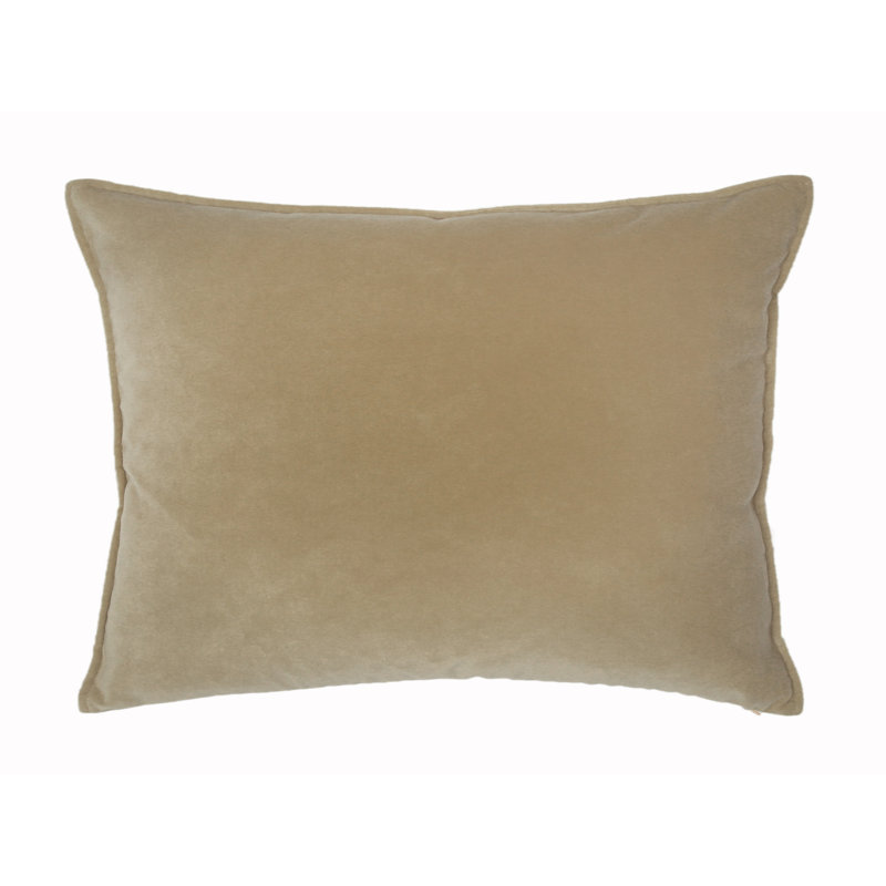 Franklin Washable Velvet Square Pillow Cover & Insert , Custard, 26"H x 35"W