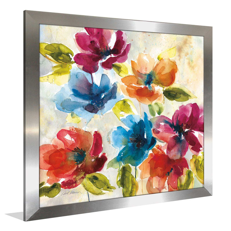 « color my world i », reproduction de peinture à l’aquarelle encadrée, H 27,5 po x l 27,5 po x P 0,75 po