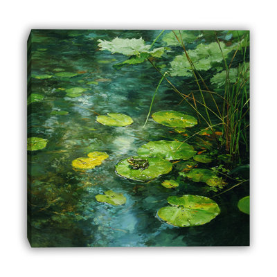 Quiet Frog Pond Wrapped Canvas Wall Art
