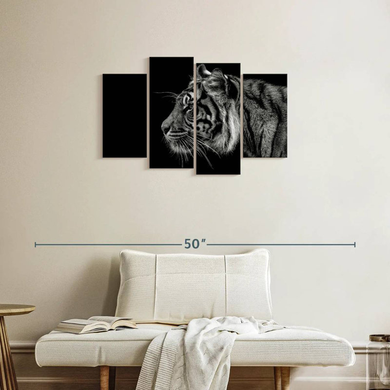 Brampt Tiger Profile, 22" H x 36" W