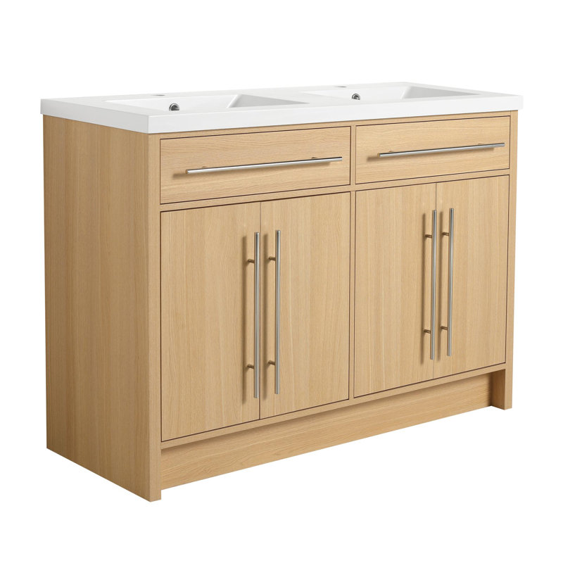 Ensemble de meuble-lavabo double autoportant 48 po avec lavabo 48 po, 48"