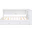 Lit de jour avec rangement, et DEL en blanc pleine grandeur - Offre une option de couchage pratique, gigogne, taille, moderne-121098352