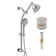 Filtered Shower Head and Hand Sprayer Set on 21" Adjustable Height No-Drill Slide Bar