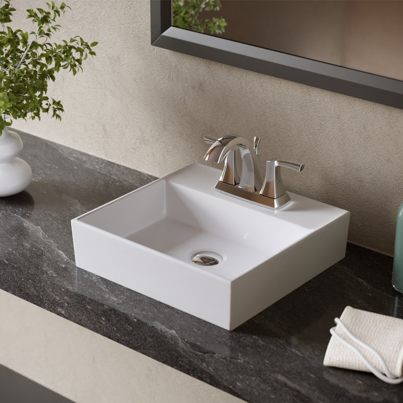 2-handle Bathroom Faucet with Drain Assembly, Chrome