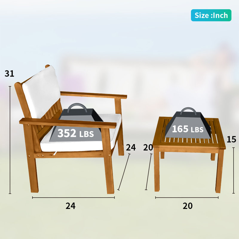 Carmer 3 Piece Seating Group with Cushions