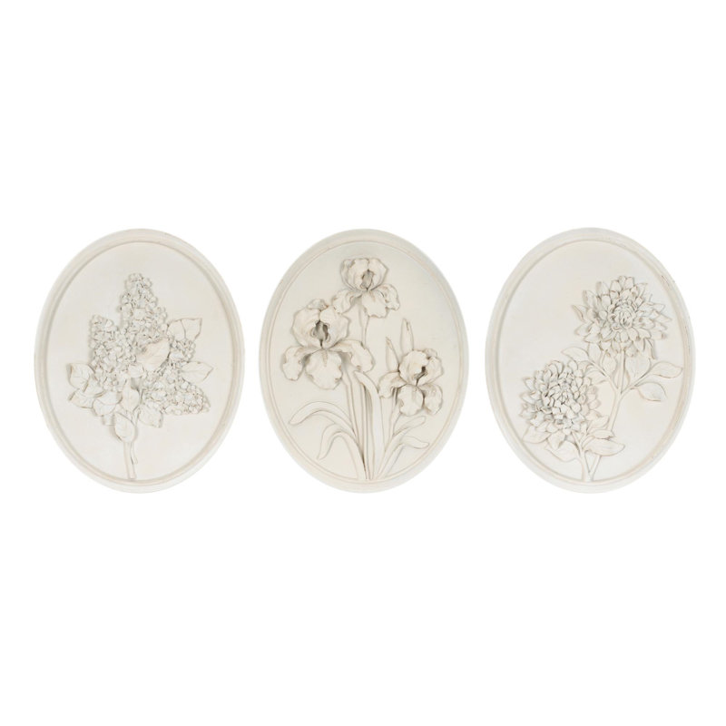 Sculpted Flower Plaque