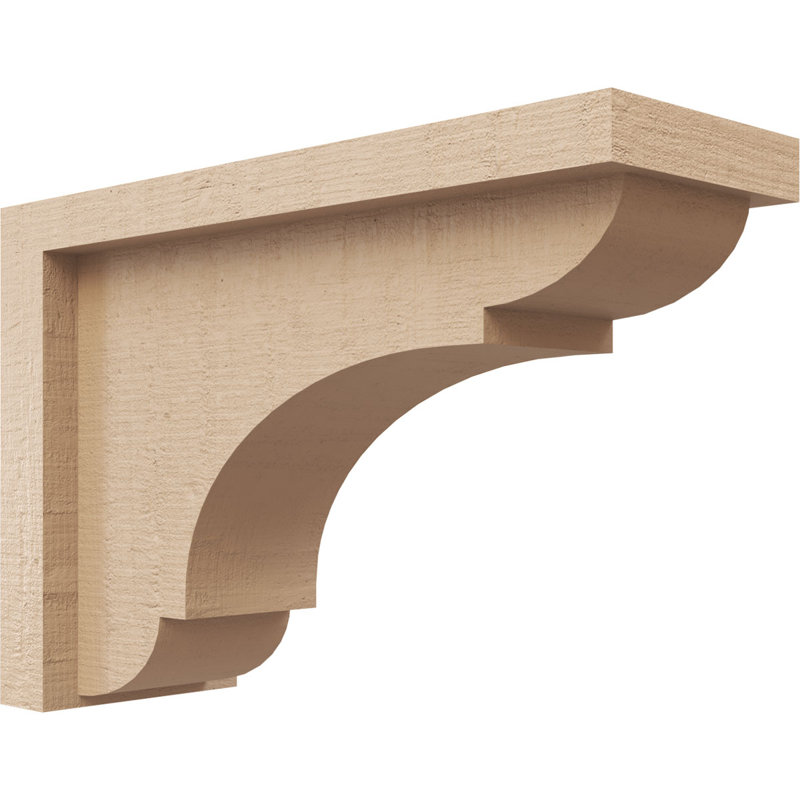 Cèdre Bryant, grain de bois brut TimberThane Corbel, apprêté brun clair, H 6 po x l 3 po x P 9 po
