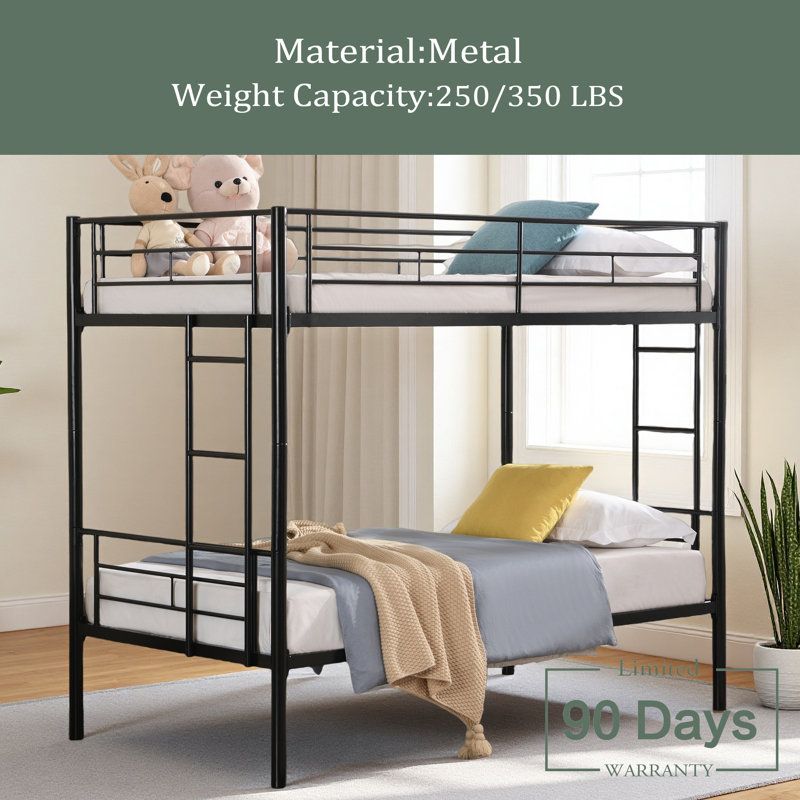 METAL BUNK BED, Black