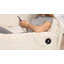 Pull Out Sofa Bed – 60" Convertible Sleeper Sofa Bed with USB Ports, Corduroy/Chenille Fabric Loveseat Chaise Lounge for Living Room, Guest Rooms, Ivory-108173680