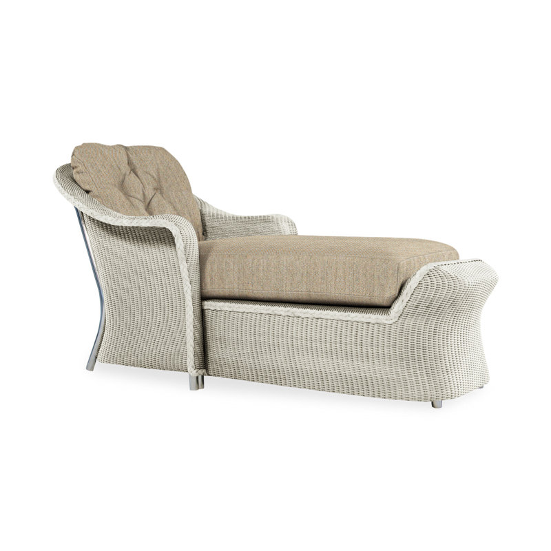 Reflections Outdoor Chaise Lounge, Remy Pebble, Linen