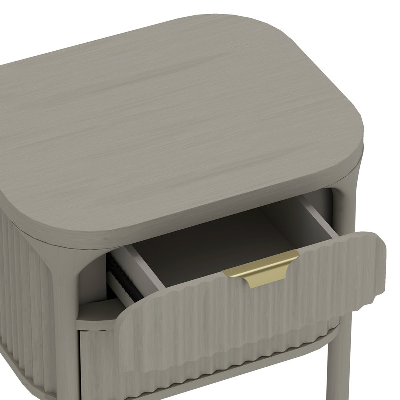 Table de chevet 2 tiroirs Parkwood, Gris