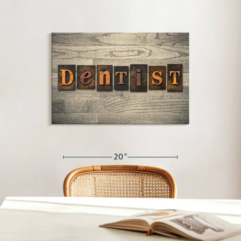 Alcaraz Dentist Typography, 16" H x 24" W