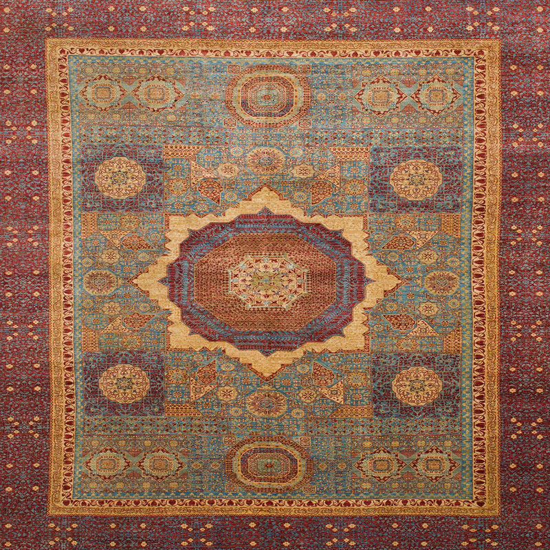 Tapis abstrait moderne 1471, Carré 6 pi