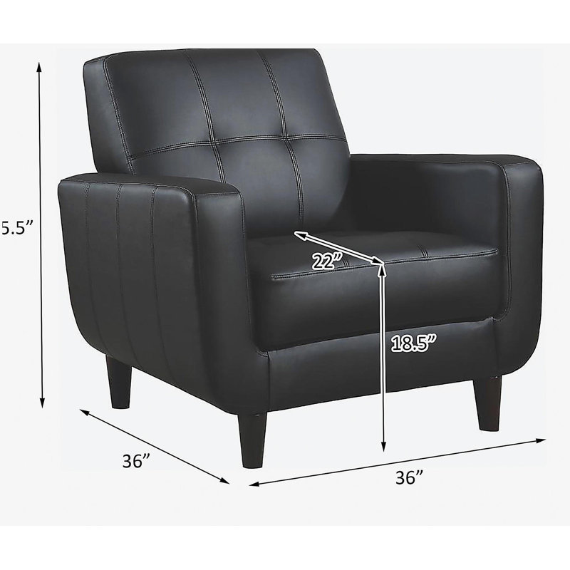 Fauteuil d'appoint à rail noir