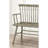 Gray Wooden Bench With Arm Rest And Spindle Design Chair Back Support-8581510
