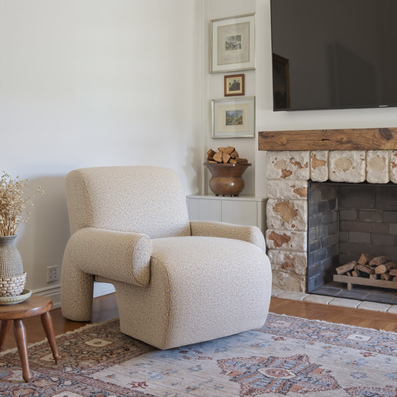 Chaise d'appoint chinée beige