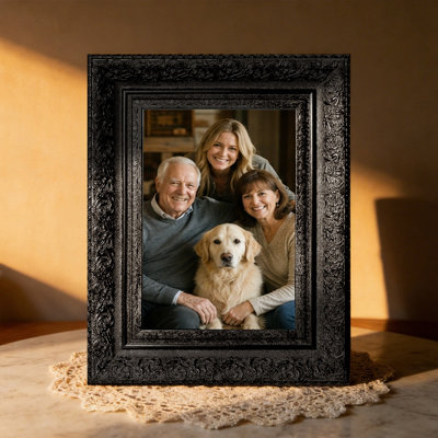 Black 1PC 5" x 7" Statement Picture Frame with Shelf Ready Design