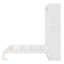 Lit blanc avec tablettes - Gain de place pour le gymnase à domicile et les petits appartements Armoire pliable confortable-1767128646