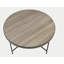 Table basse robuste de style industriel avec mélange de métal et de bois