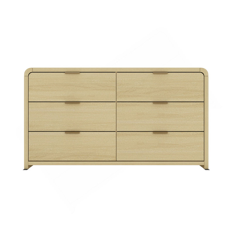 Grace 60" Dresser In Natural Oak (6-Drawer)