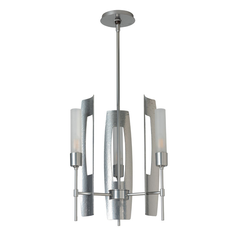 Passage 3-Light Pendant - Ink - Frosted Glass, Frosted Glass, Sterling