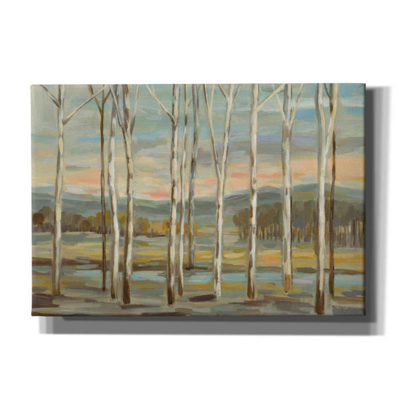 «Silver Forest» par Silvia Vassileva, art mural sur toile, H 18 po x l 26 po x P 0,75 po