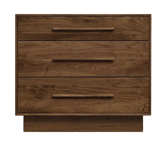 Moduluxe 3 - Drawer Solid Wood Dresser, Smoke Cherry