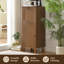 Armoire de rangement secrétaire avec bureau rabattable, 1 porte et tablette intérieure, brun noyer
