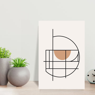 «Geometric Line Art Composition», art mural abstrait géométrique minimaliste