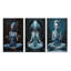 Spiritual Serenity Blue Goddess Meditation - Yoga Art Set Of 3 Pieces-1766170213-1766170233