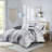 Cassiopeia Watercolor Tie Dye Printed Comforter Set with Throw Pillow-1764157640-1823098304