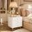 19.7" W 3-Drawer Nightstand with Gold Metal Legs and Handles, Modern Glam Bedside Table