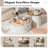 Modern Round Coffee Table Set Of 2 , 360-Degree Rotatable Flower-Shaped Top With 2 Drawers, Top Circle Side Table End Table With Glass For Living Room