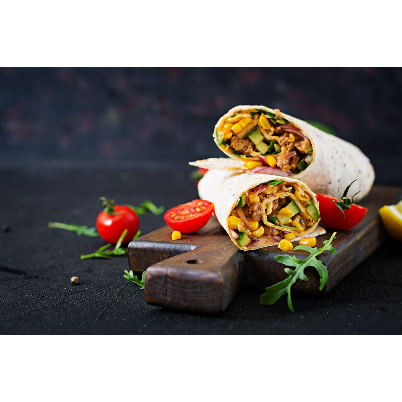 Burritos Wraps With Vegetables - Wrapped Canvas Print, 81cm H x 122cm W x 3.8cm D