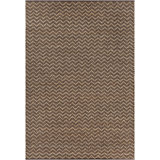 Grecco Hand Loomed Chevron Area Rug in Brown/Tan