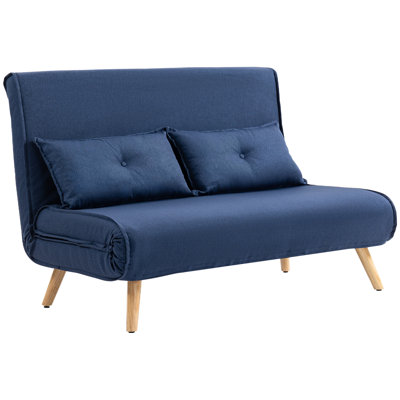 Modern Futon Sofa Bed - Click Clack Convertible 2 Seater