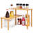 2 Tier Bamboo Corner Shelf, Cabinet Organizer Shelves For Countertop, Adjustable And Moveable Spice Rack For Kitchen,Bathroom,Coffee Area
