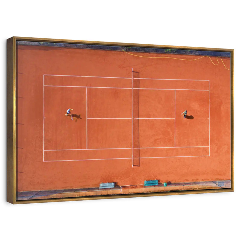 Court de tennis Wuppertal, 31 po x 21 po, Cadre flottant doré