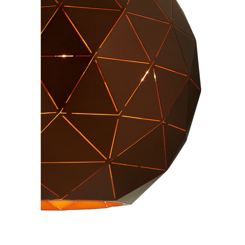 Cosima 4 - Light Black/Gold Geometric Pendant, Coffee/Gold