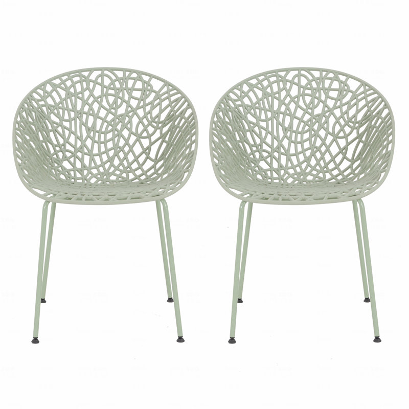 Ensemble de 2 chaises de patio d'extérieur, Vert