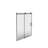 60"X70" Sliding Glass Shower Door, 8Mm Tempered Enclosure, Matte Black, Easy Clean, Rust, Bathroom Fixture 56"-60"W X 70"H Double Side For-120996443
