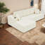 Canapé d'angle à compression de 108 pouces en chenille beige, méridienne gauche, canapé moderne pour la maison-654035590