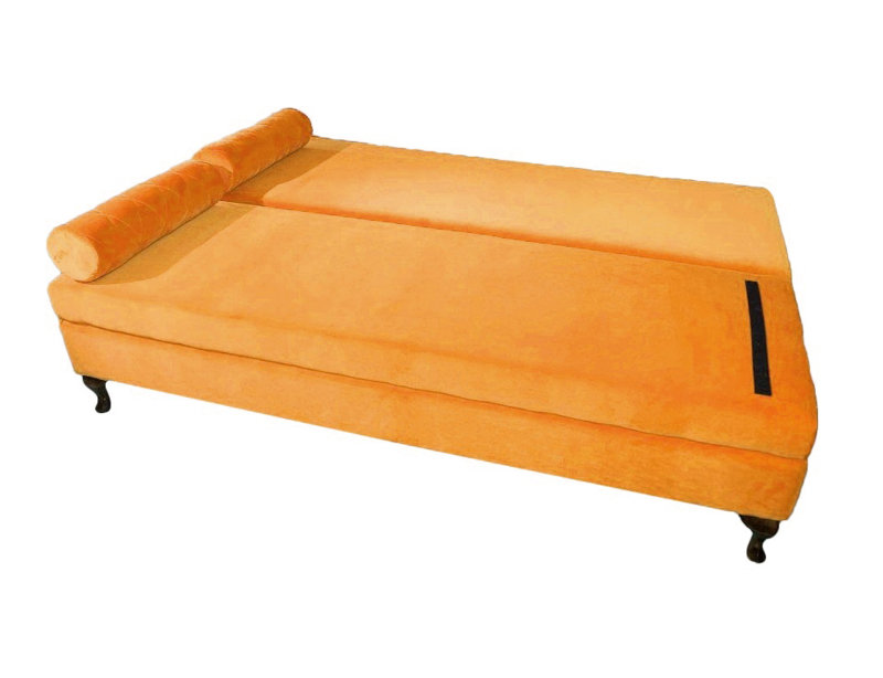 Modern 3 Seater Sofa Bed, Orange