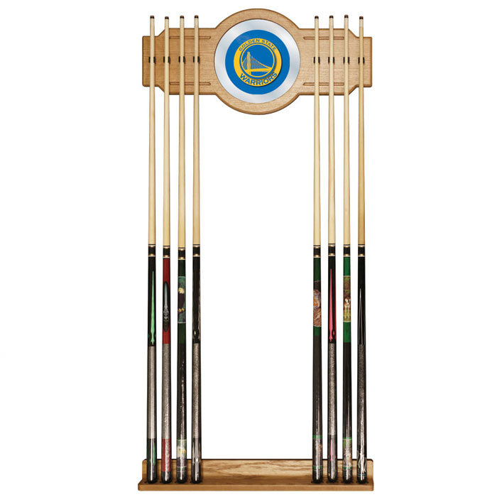 Support à queue de billard avec miroir nba, Golden State Warriors, L 13,25 po x l 28 po