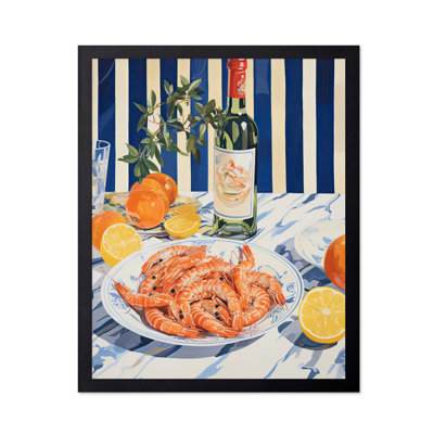 Crevettes et oranges