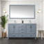 Meuble-lavabo double avec comptoir en quartz
