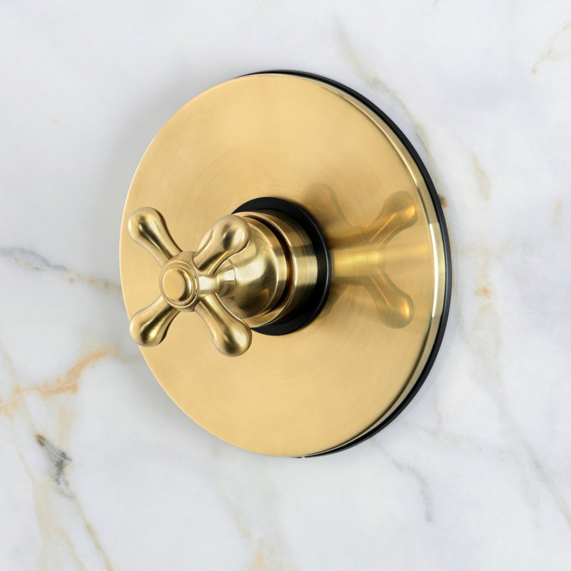 Kingston Brass Restoration Single-Handle Pressure Balanced Shower Faucet, Brushed Brass