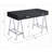 Desks, Modern Black High Gloss Writing Desk with USB Port &amp; 2 Drawers | Black | Metal,Synthetic Wood