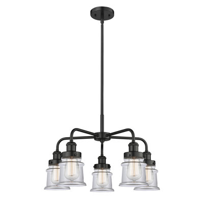 Alvi 5 - Light Glass Dimmable Chandelier